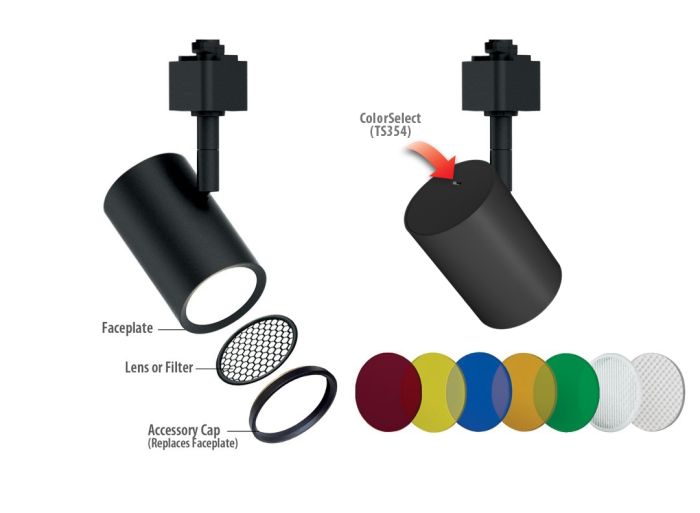 Cylo Swivel Cylinder LED Track Head 800lm (10W)