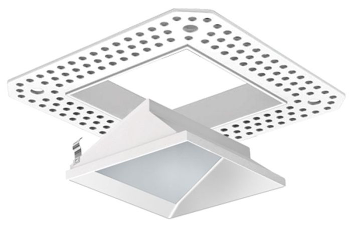 3" LED/MR16 Square Trimless Lensed Wall Wash/Sloped