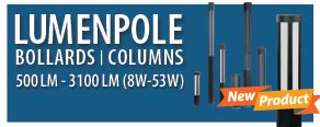 LumenPole Bollards & Columns - 31", 40", 59", 78", 98", and 118" Height, 500LM - 3100LM (8W-53W)