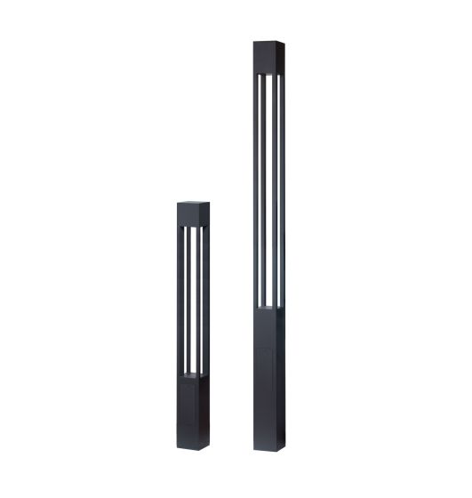 LumenPole Square Bollard & Column 6" Open Frame - 40", 59", 78", 98", and 118" Height, 1100LM - 3000LM (20W-50W)