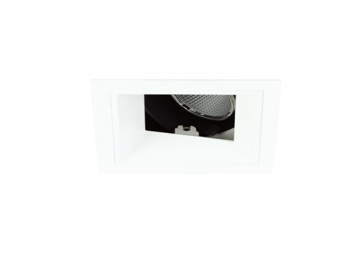 2.5" Recessed LED Square Flanged, 1000LM - 2400LM (15W-30W) 40° Adjustable Accent