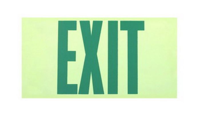 Self Glowing Exit Sign