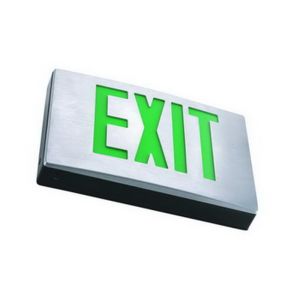 Aluminum LED Exit Sign - No Battery