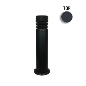 7" LED Round Bollard - Die Cast Aluminum Louvers (Flat Top)