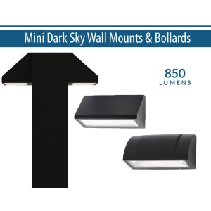 8" x 5" Miniature Dark Sky Wall Mounts and Bollards