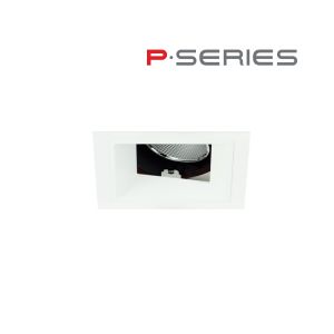 2.5" Recessed LED Square Flanged, 1000LM - 2400LM (15W-30W) 25° Adjustable Accent