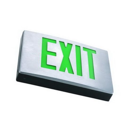 Aluminum LED Exit Sign - No Battery