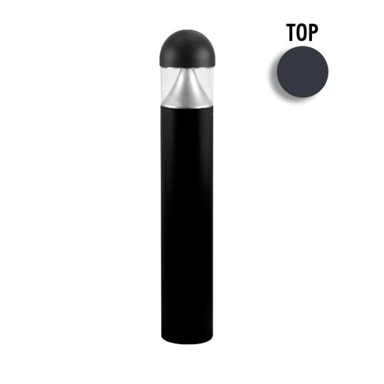 7" LED Round Bollard - Cone Reflector (Round Top)