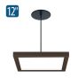 12" LumenPad Square LED Downlight Pendant Mount 2000LM (22W)