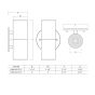 Cylo 2-Direction Wall Mount 2 x 1000lm/2 x 1800lm (20W/40W)