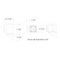 4" Square 1-Direction Wall Mount (IP65) - 1000lm/1500lm (10W/15W)