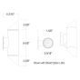 4" Round 2-Direction Wall Mount (IP65) - 2 x 1000lm/1500lm