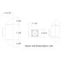 4" SQUARE 2-DIRECTION WALL MOUNT (IP65) - 2 x 1000lm/1500lm