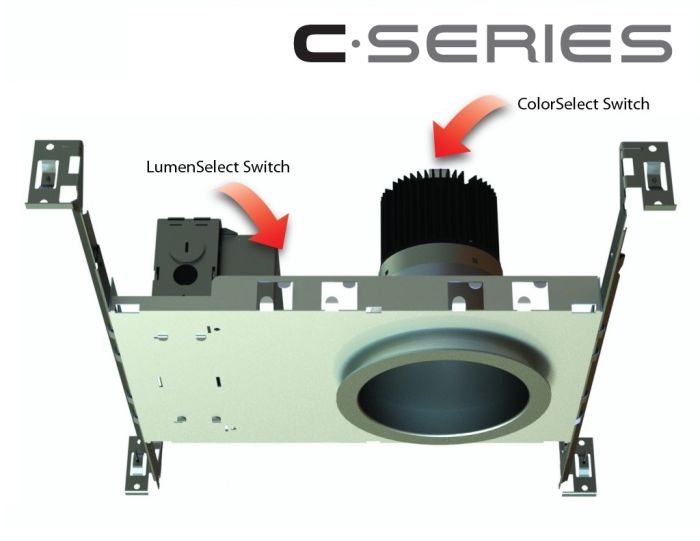 4" C • Series Lumen/ColorSelect New Construction 1800lm-2700lm (18W-28W)