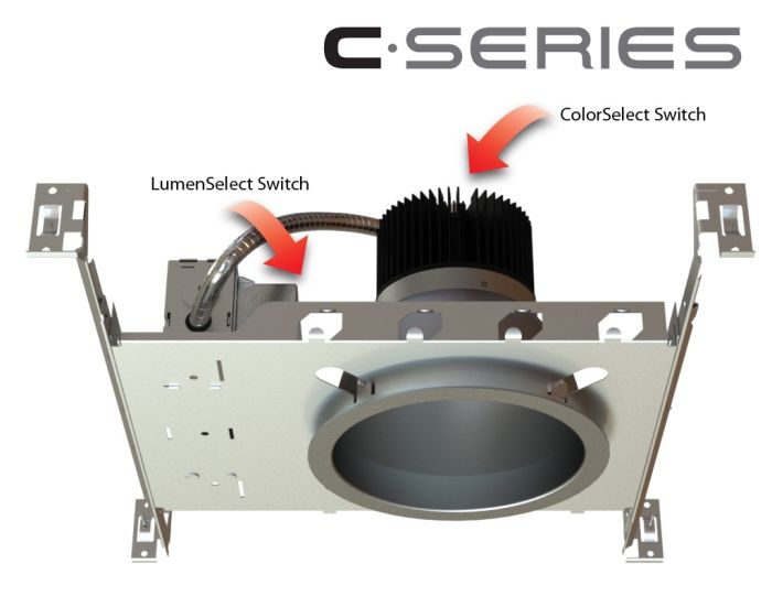 6" C • Series Lumen/ColorSelect New Construction 1800lm-4500lm (17W-50W)