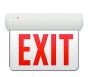 Transparent Surface Exit Sign w/ Battery