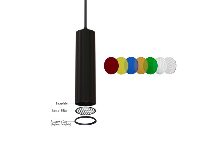 2" Cylo LED Cylinder Pendant Head 800lm (10W)