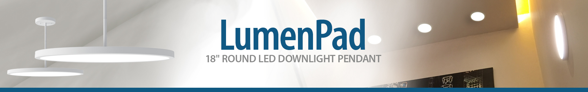 18" LumenPad Round LED Downlight Pendant Mount 2000LM (31W)
