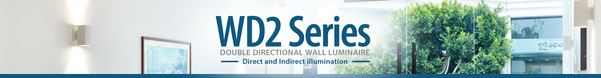 4" SQUARE 2-DIRECTION WALL MOUNT (IP65) - 2 x 1000lm/1500lm