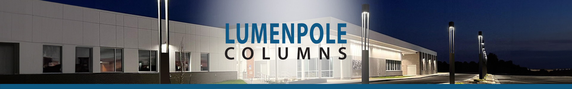 LumenPole Square Bollard & Column 6" Open Frame - 40", 59", 78", 98", and 118" Height, 1100LM - 3000LM (20W-50W)