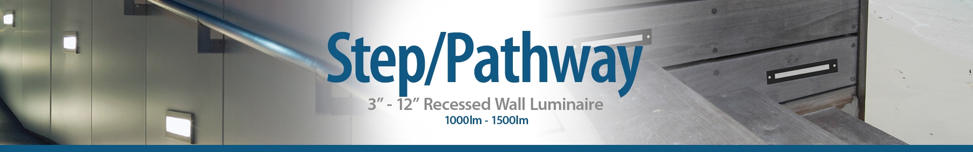 Open Lens Horizontal Rectangle LED Pathway/Step Light